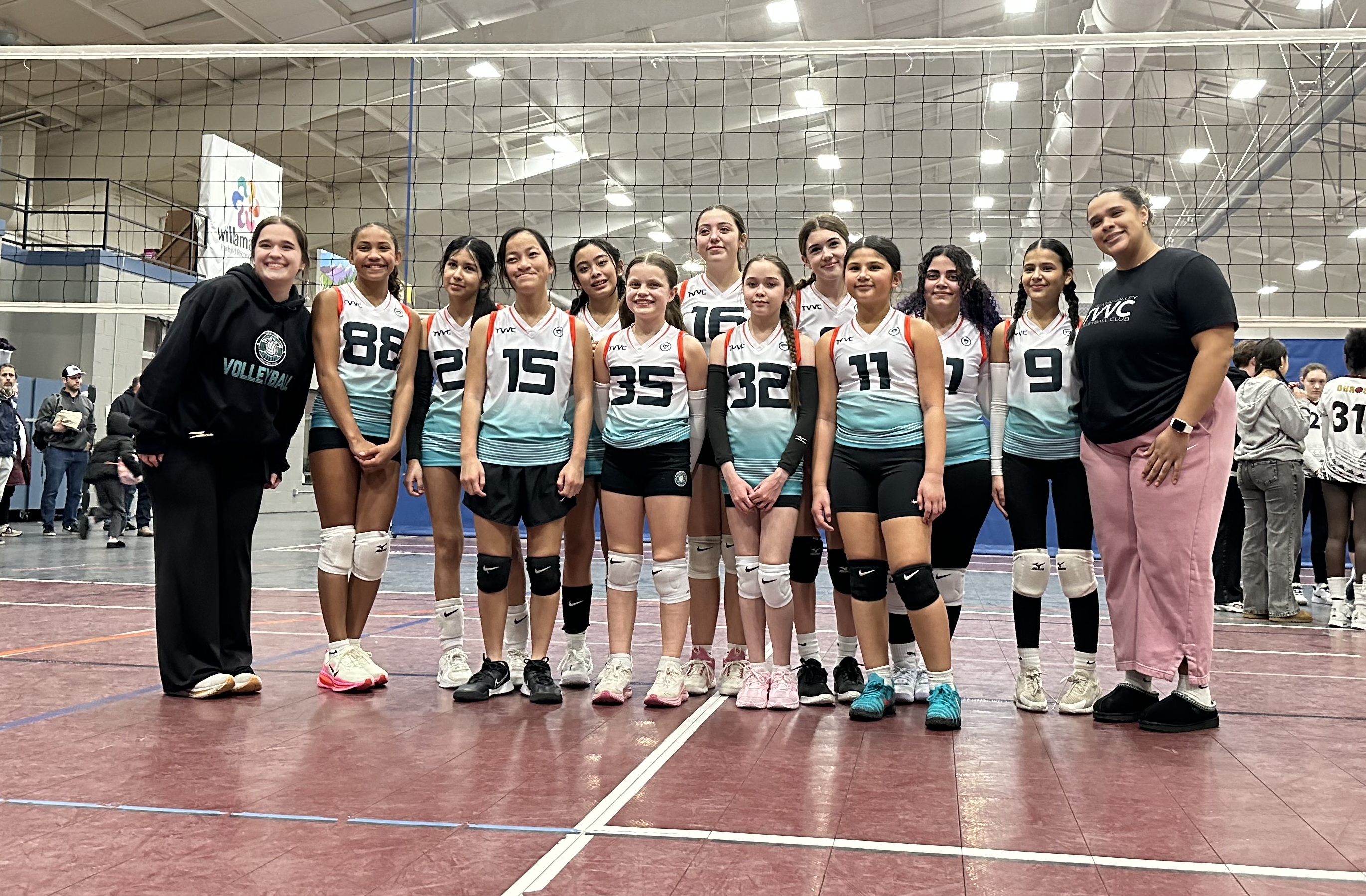 TVVC athletes huddle